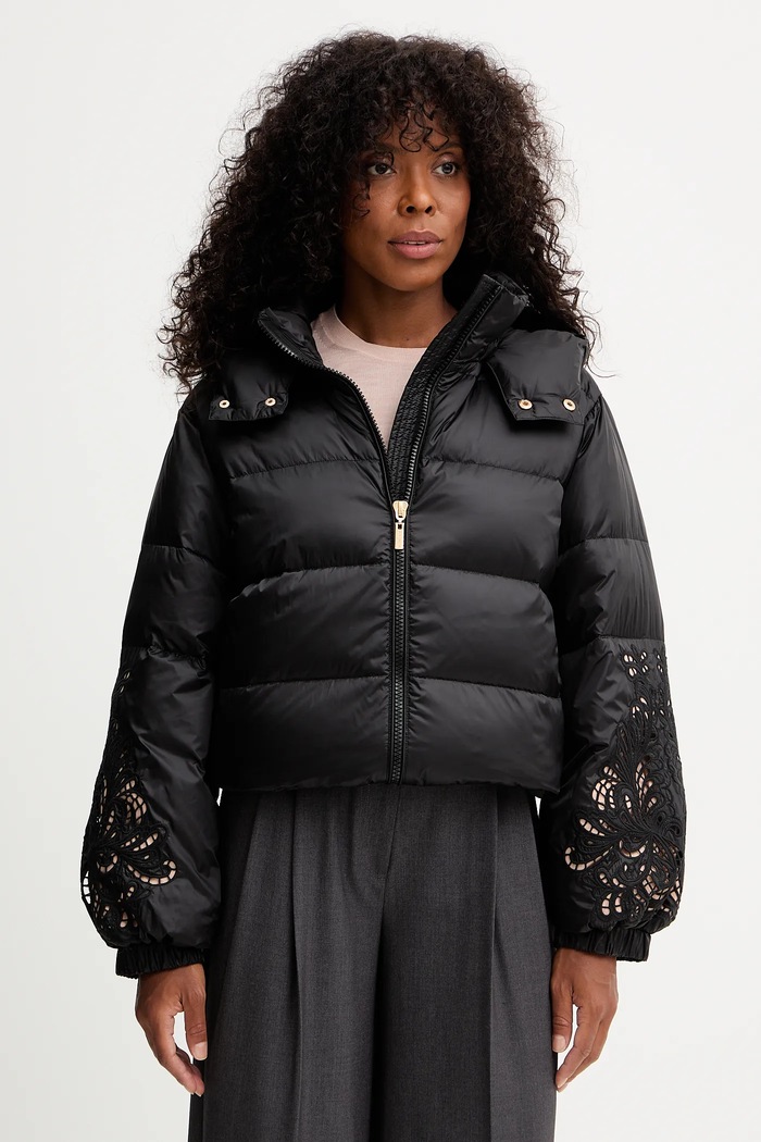 Twinset kurtka puchowa pozostałe czarny 252TP2431