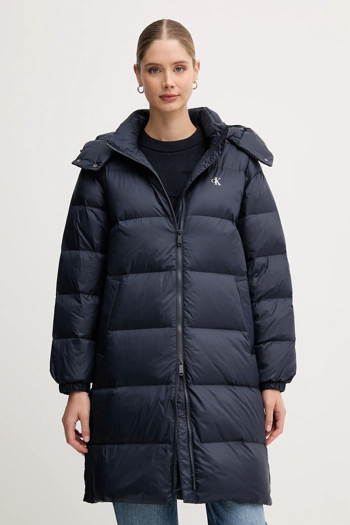 Пухено яке Calvin Klein Jeans с изолация тъмносин LV047D502G