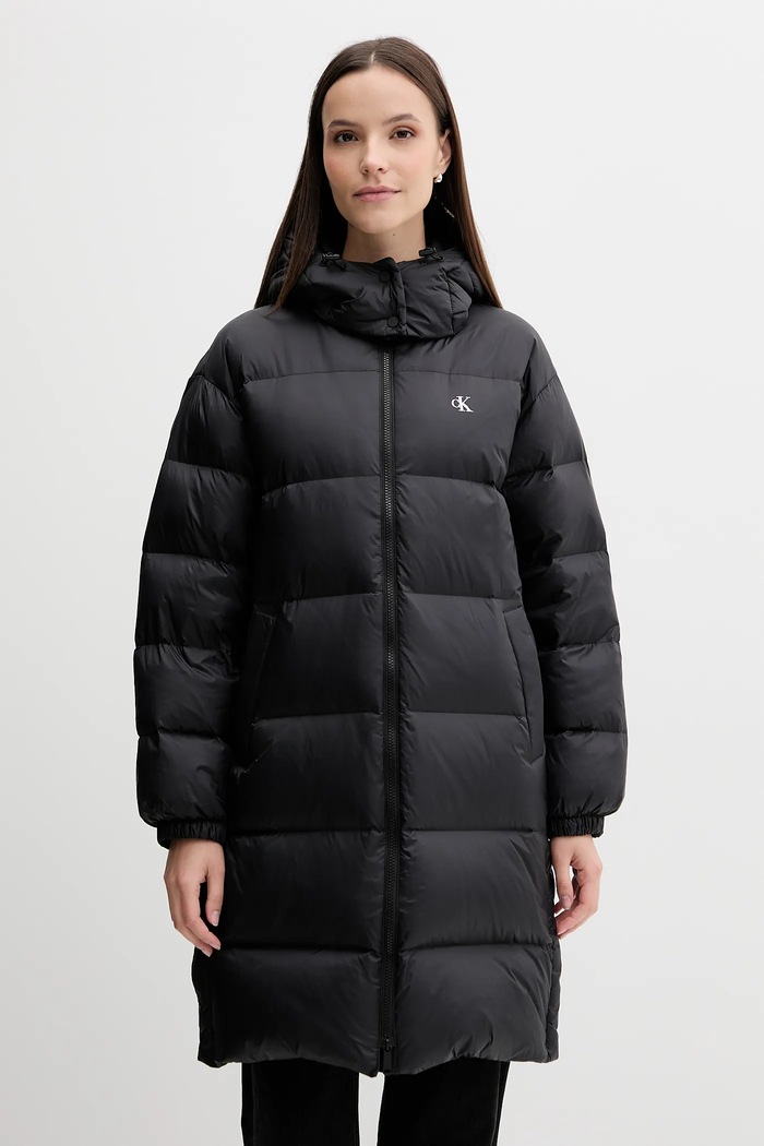Páperová bunda Calvin Klein Jeans zateplené čierna LV047D502G