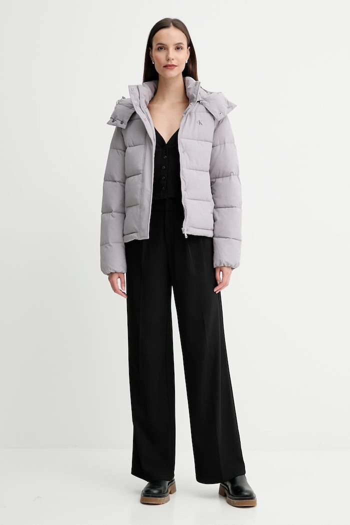 Bunda Calvin Klein Jeans LV047D513G sivá AW25