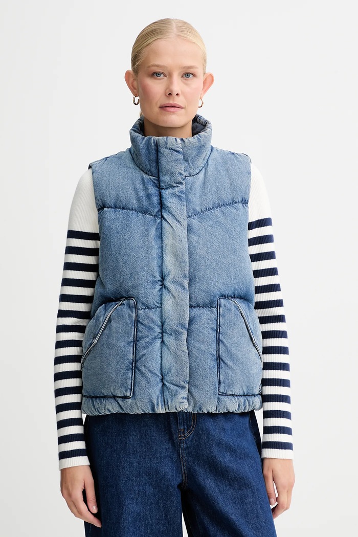 Levi's bezrękawnik puchowy jeans niebieski A8526.0005