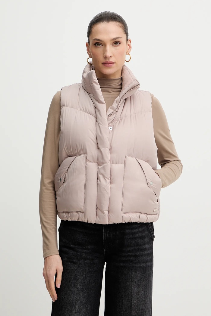 Levi's bezrękawnik puchowy bez kaptura beżowy A8526.0007