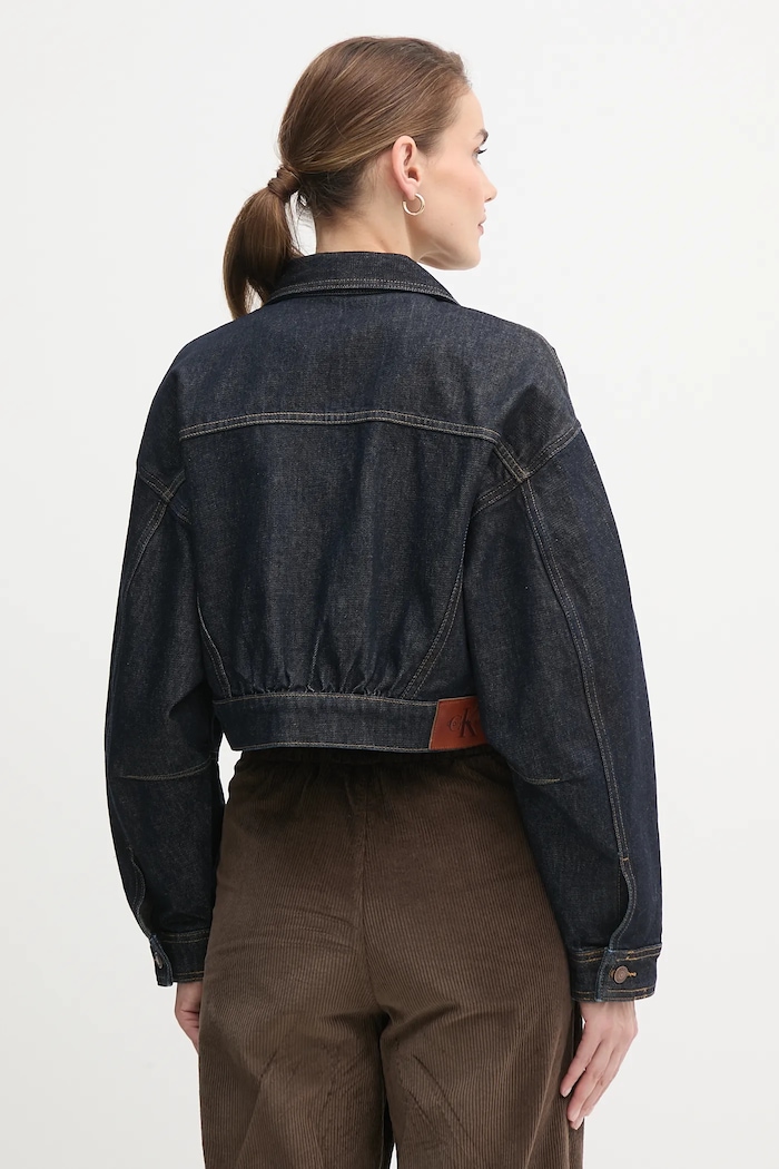 Oblečenie Rifľová bunda Calvin Klein Jeans LV047D700G tmavomodrá