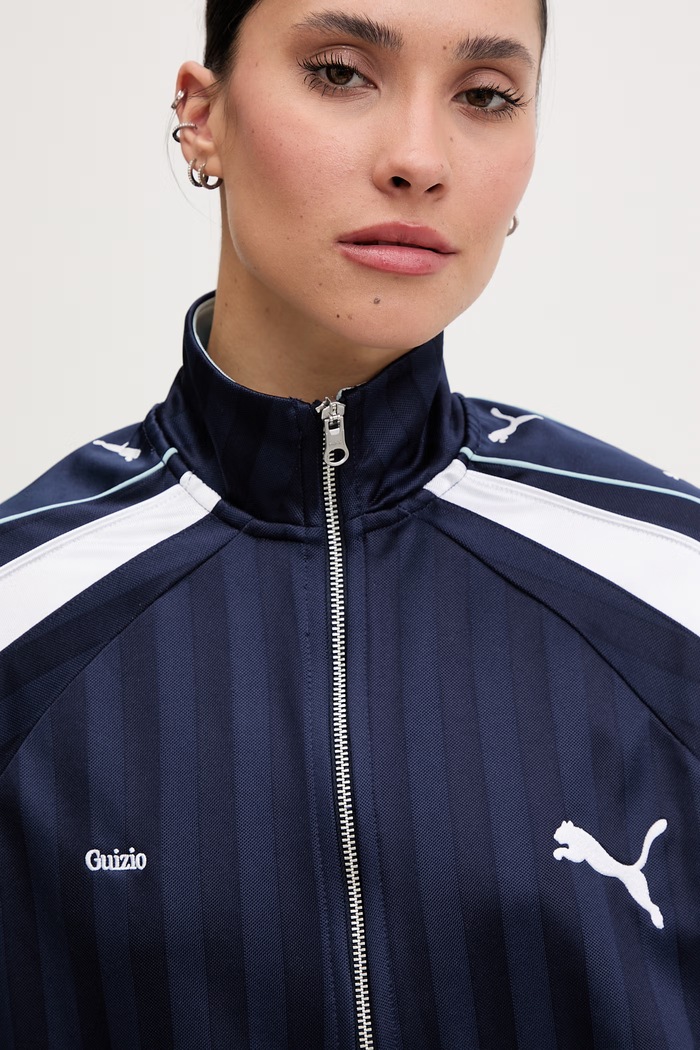Puma mikina na zips dámska PUMA x GUIZIO 632558 tmavomodrá