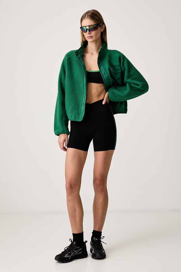 P.E Nation Bluza polarowa damska Takeover 253J142 zielony AW25