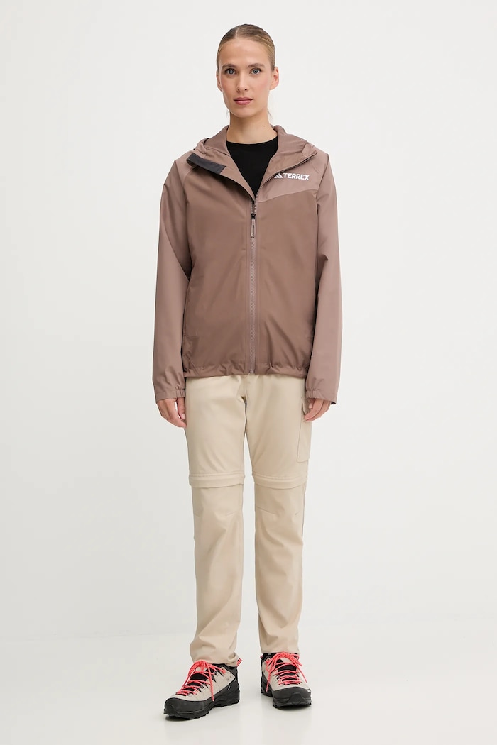 adidas TERREX kurtka przeciwdeszczowa Multi 2L Rain Jacket JN0857 brązowy AW25