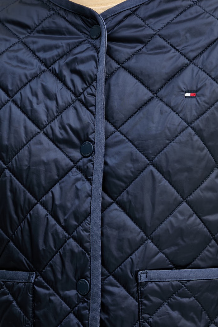 Tommy Hilfiger prechodná bunda dámska WW0WW47290 tmavomodrá