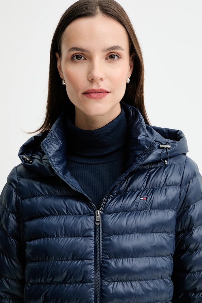 Bunda Tommy Hilfiger tmavomodrá WW0WW47351
