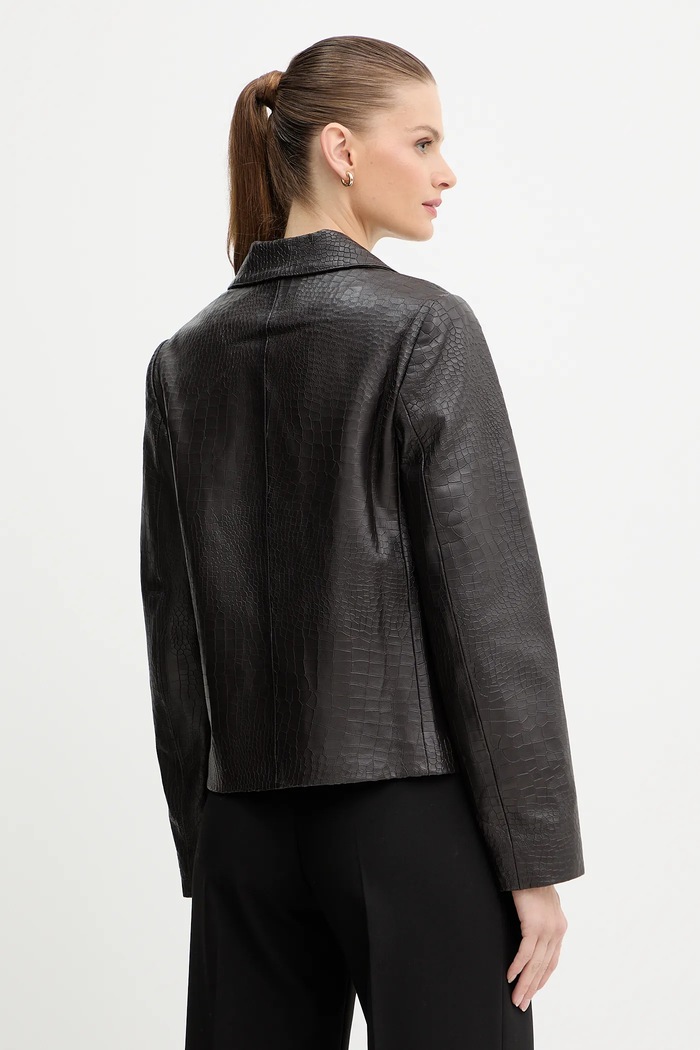 Abbigliamento Luisa Spagnoli giacca in pelle 542377 marrone