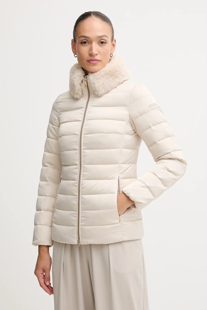 Páperová bunda Geox BETTANIE zateplené béžová W5626T.T3122