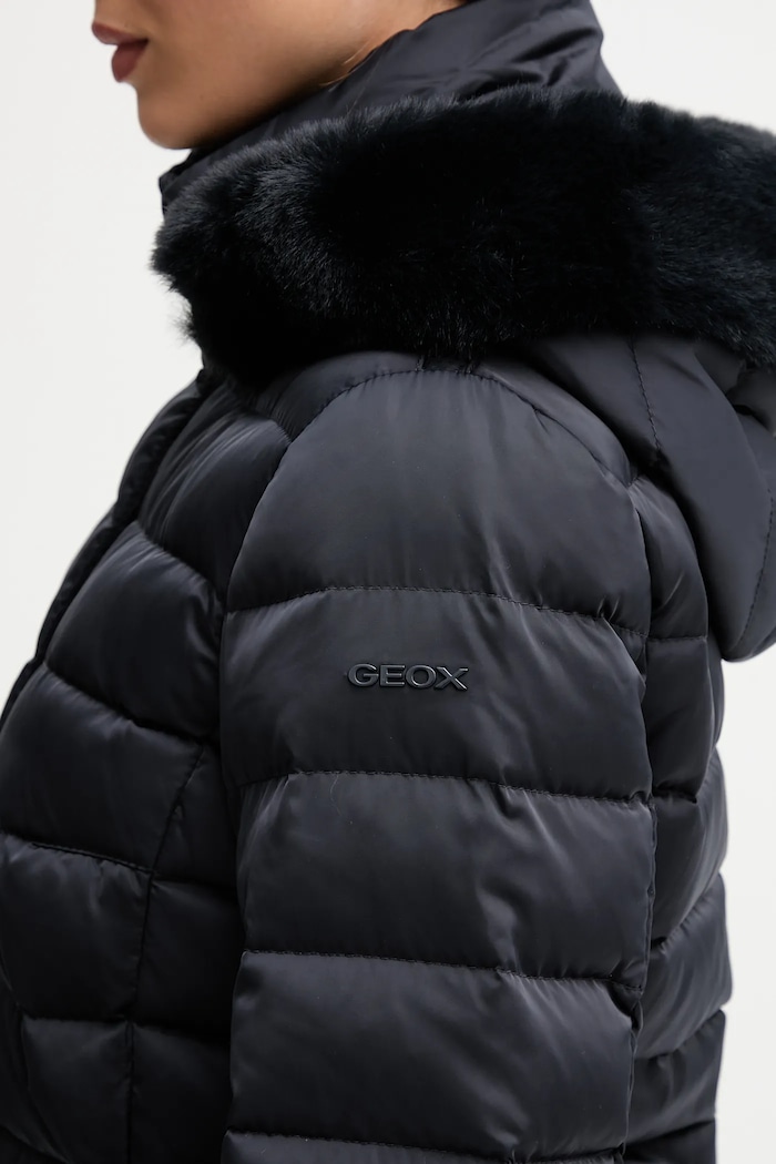 Péřová bunda Geox BETTANIE W5626H.T3122 námořnická modř