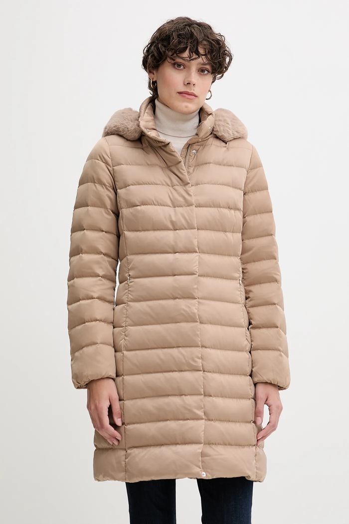 Geox geacă de puf BETTANIE cu captuseala bej W5626H.T3122