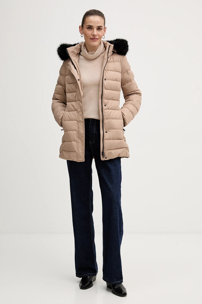 Páperová bunda Geox CATRIA W5626G.T3152 béžová AW25