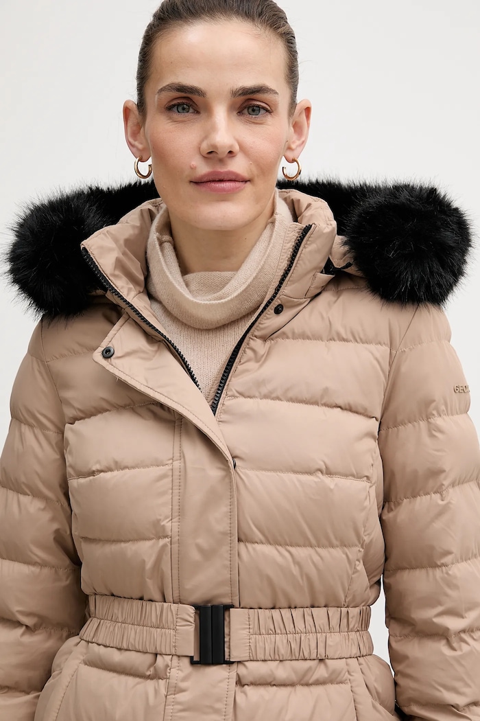 Páperová bunda Geox CATRIA béžová W5626G.T3152