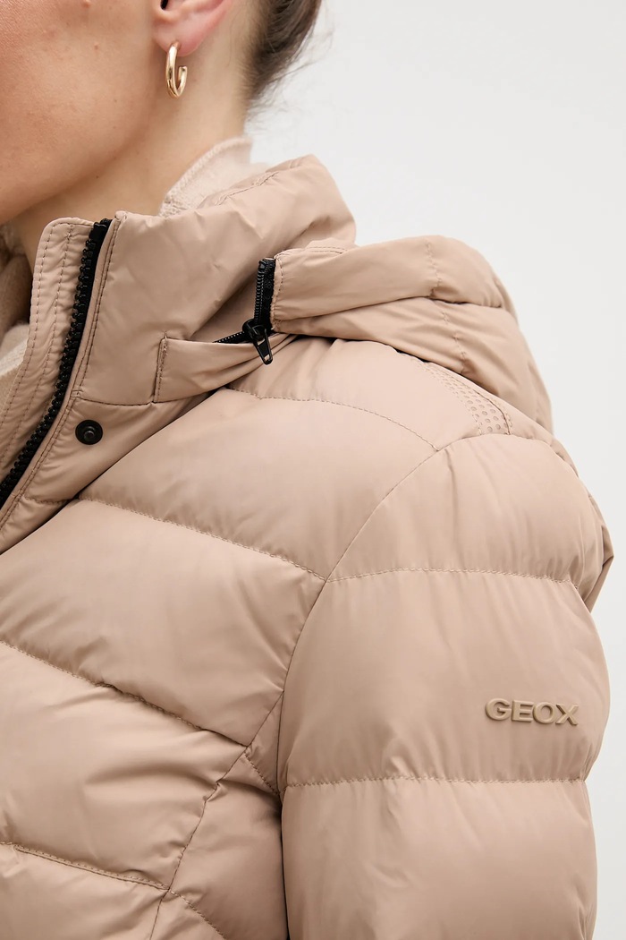 Páperová bunda Geox CATRIA W5626G.T3152 béžová
