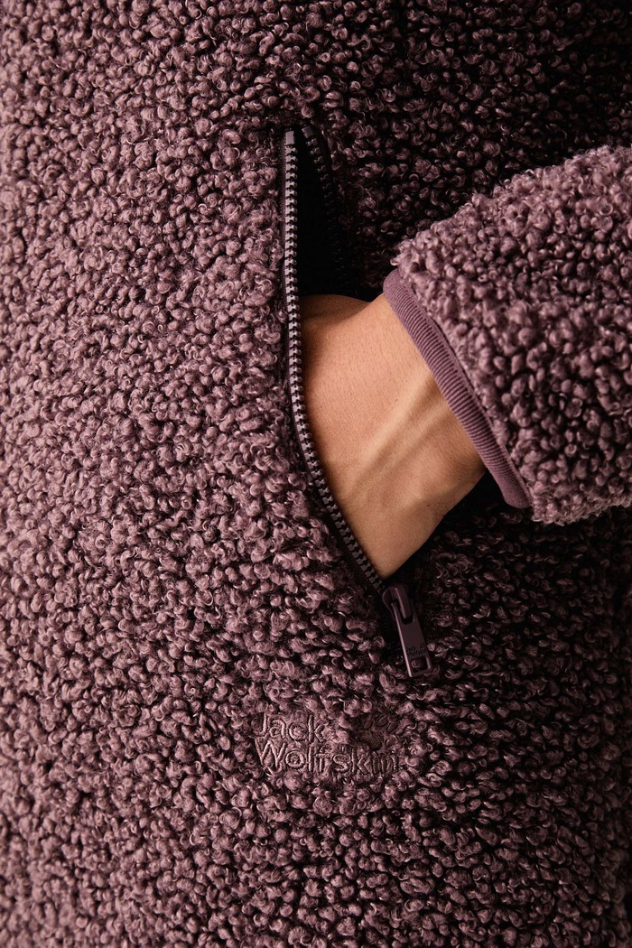 Bluza rozpinana damska HIGH CURL Jack Wolfskin fioletowy A65074