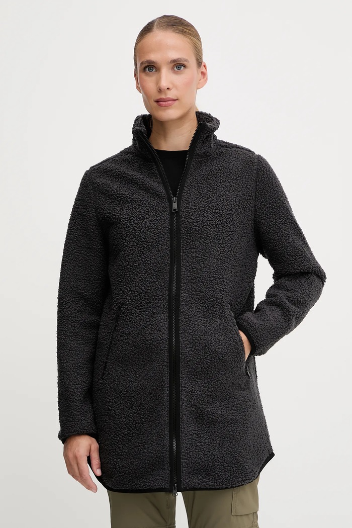 Jack Wolfskin Flis pulover Jack Wolfskin HIGH CURL črna A65074