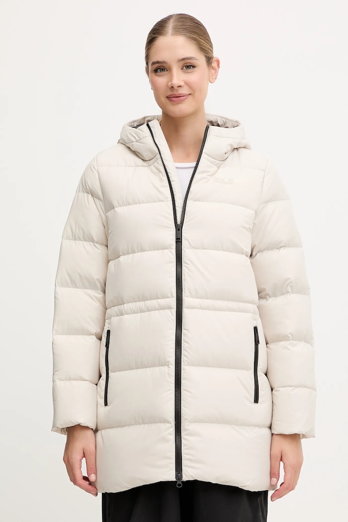 Jack Wolfskin kurtka puchowa FROZEN PALACE pozostałe beżowy A65096