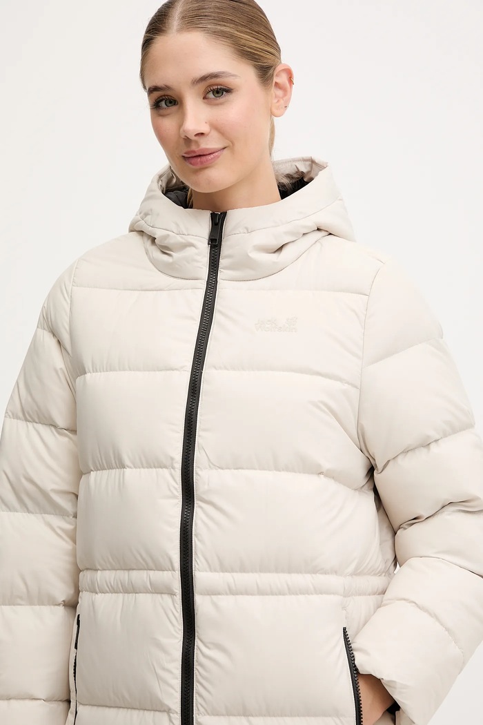 Jack Wolfskin kurtka puchowa FROZEN PALACE beżowy A65096