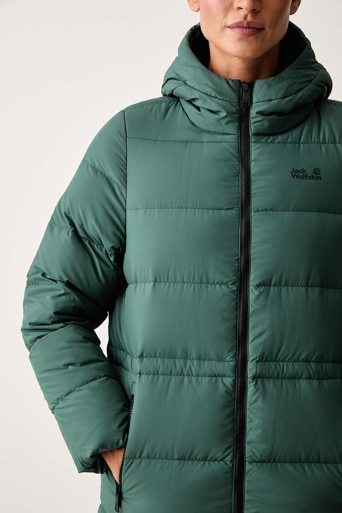 Kurtka puchowa damska FROZEN PALACE Jack Wolfskin A65096 turkusowy