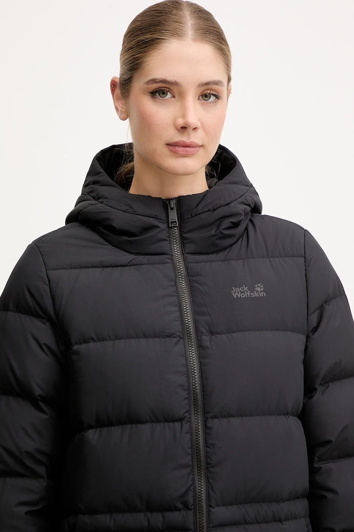 Μπουφάν με επένδυση από πούπουλα Jack Wolfskin FROZEN PALACE μαύρο A65096