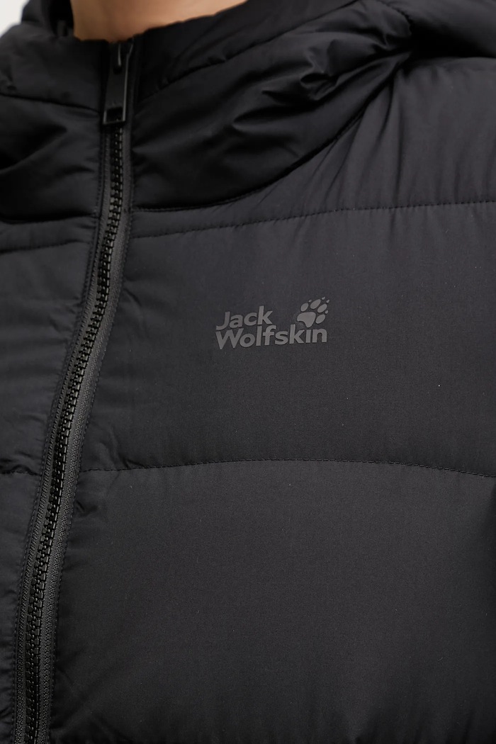 Μπουφάν με επένδυση από πούπουλα Jack Wolfskin FROZEN PALACE A65096 μαύρο