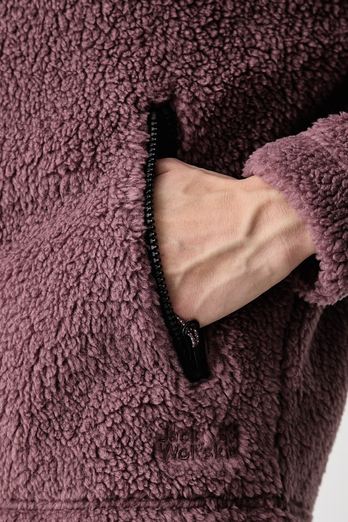 Bluza rozpinana damska polarowa STONE LITE Jack Wolfskin fioletowy A65072