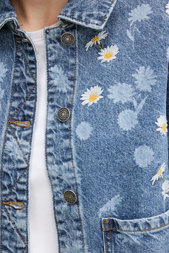Rifľová bunda Desigual DAISY 25WWED15 modrá