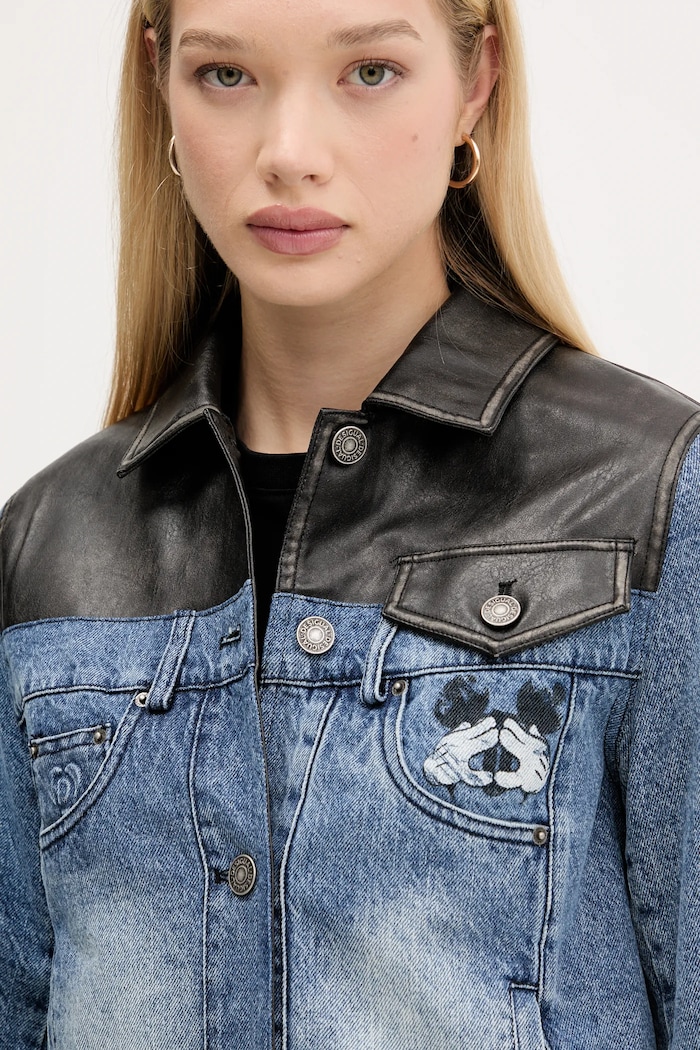 Rifľová bunda Desigual CONSTRA modrá 25WWED16
