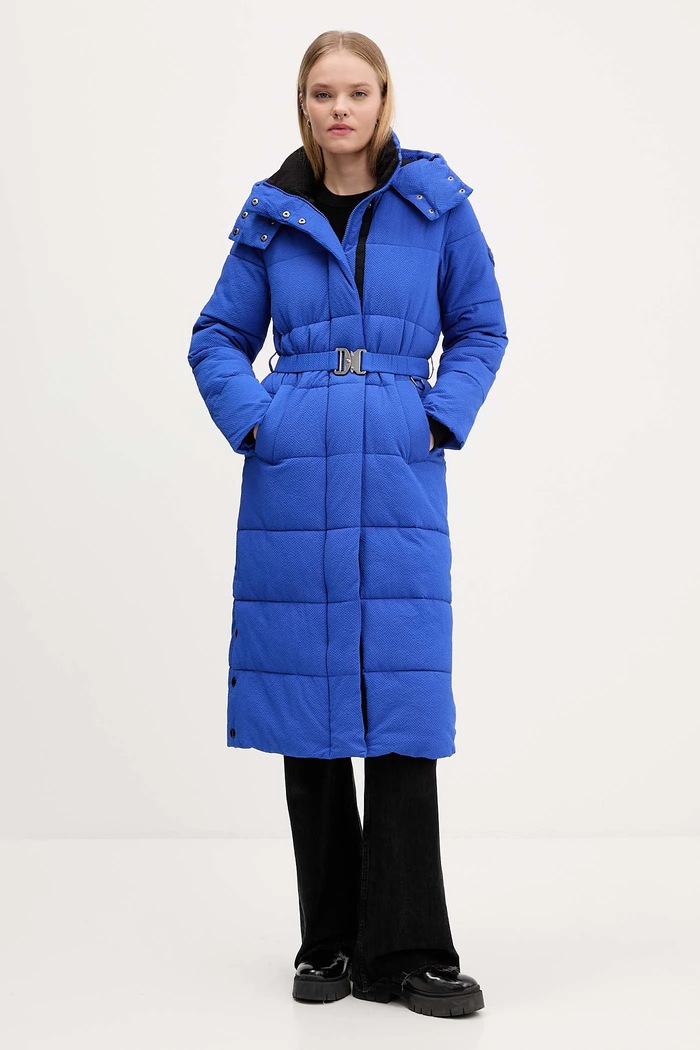 Desigual geacă EXTRA CINTURON2 cu captuseala albastru 25WWEW24