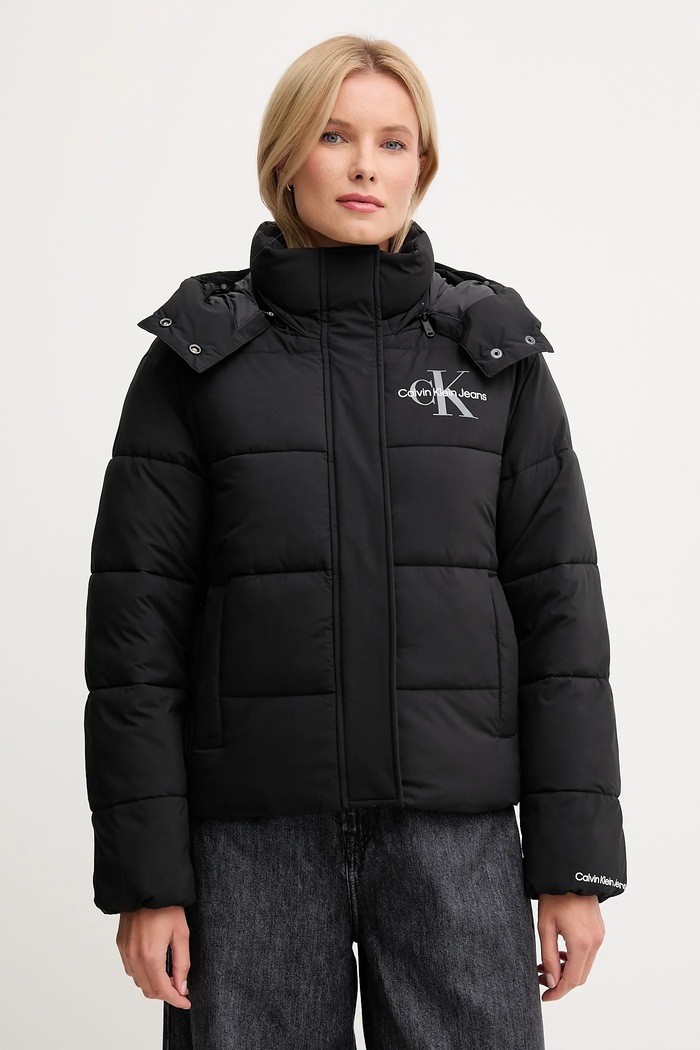 Bunda Calvin Klein Jeans jemné zateplenie čierna LV047D514G