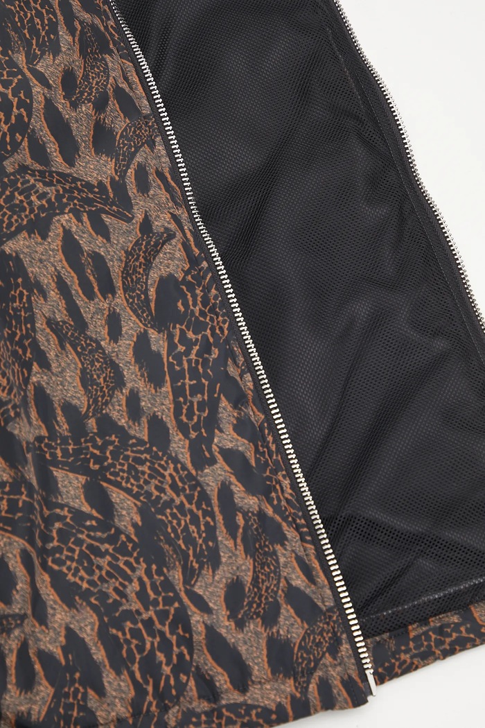 Fiorucci jacheta de bumbac Nylon Banimalier Print Zip Up W02FPOJA440NY01BR01 maro
