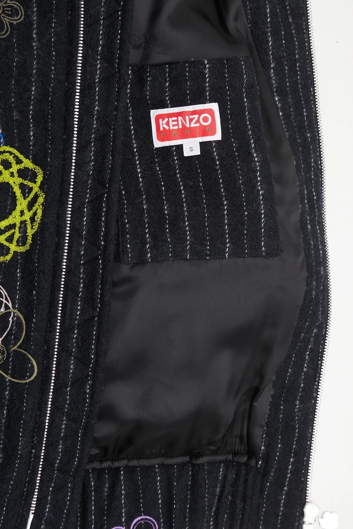 Kenzo kurtka wełniana Futura Bomber FF62BL2409GM