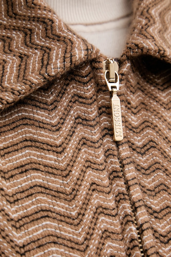 Bunda s prímesou vlny Missoni DS25WC1F.BC005R hnedá