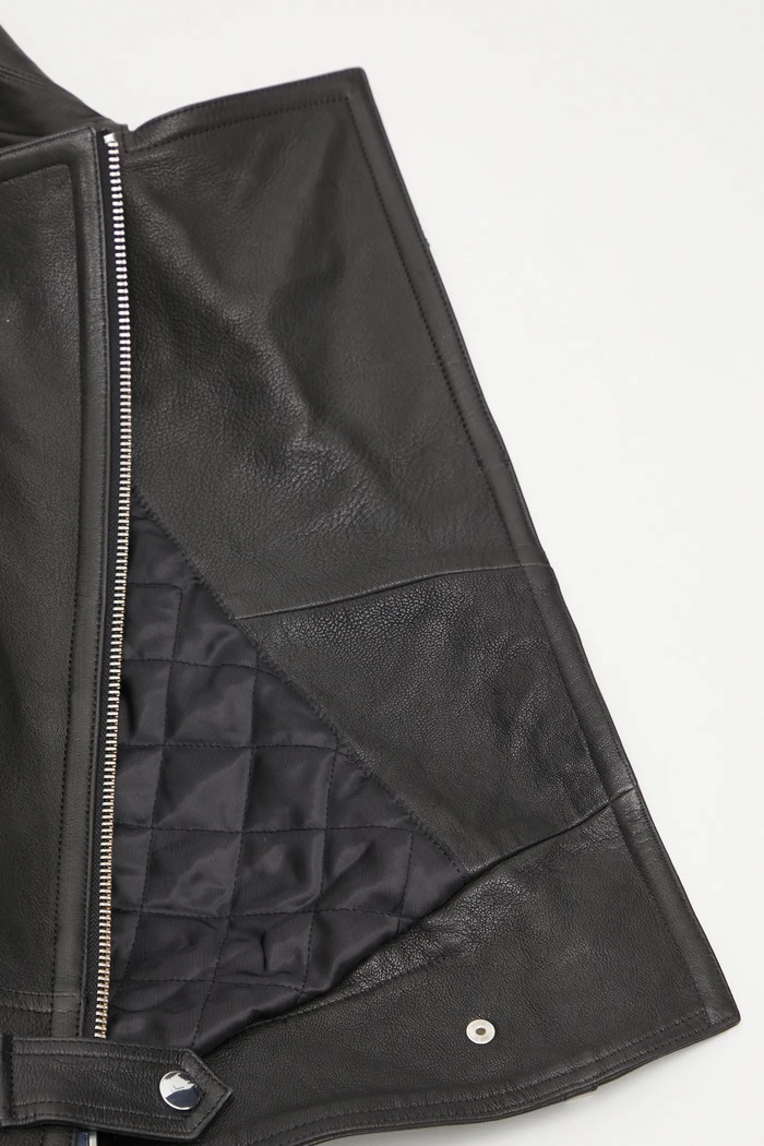 Δερμάτινo jacket Anine Bing julie A.01.11323 μαύρο