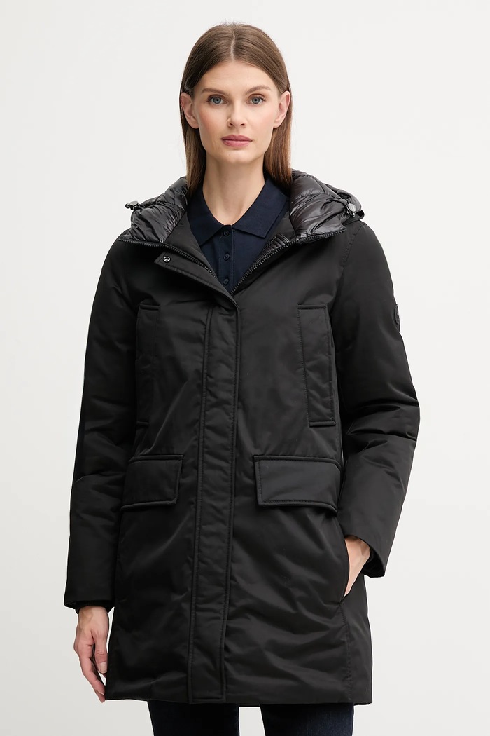 Bunda Tommy Hilfiger zateplené čierna WW0WW46533
