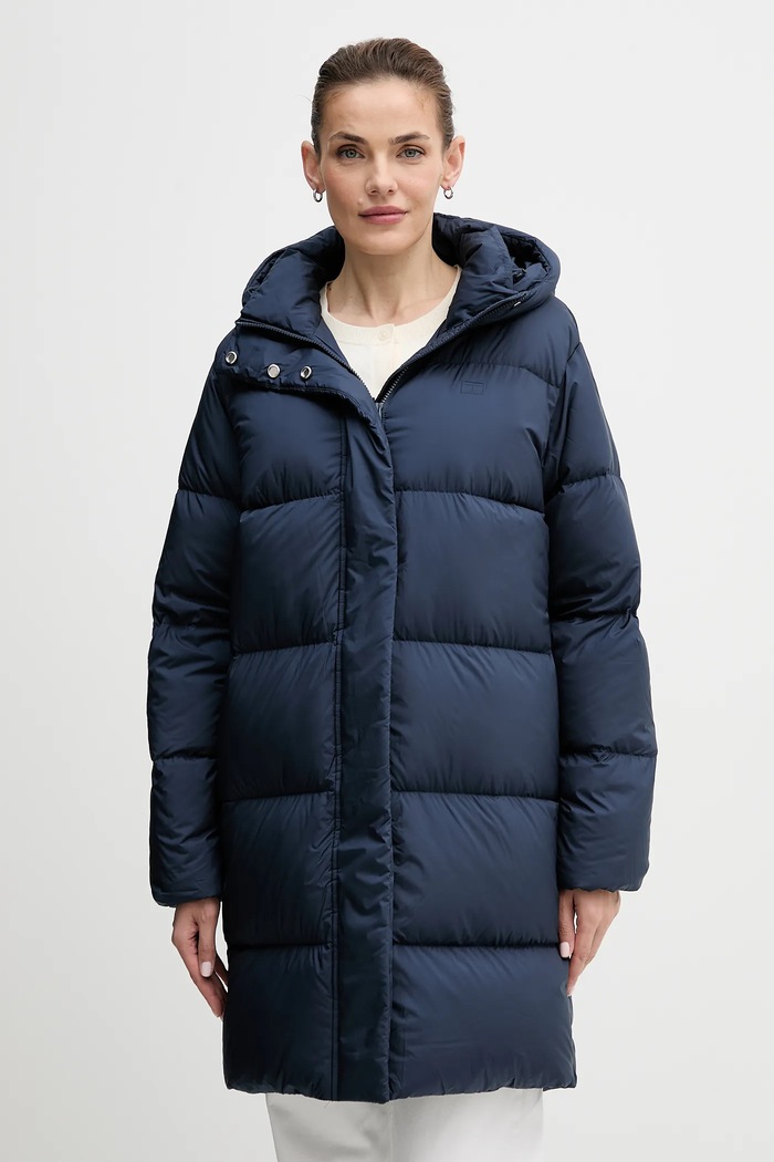 Páperová bunda Tommy Hilfiger zateplené tmavomodrá WW0WW46535