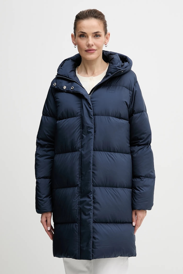 Páperová bunda Tommy Hilfiger zateplené tmavomodrá WW0WW46535