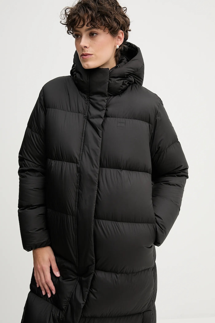 Péřová bunda Tommy Hilfiger černá WW0WW46536
