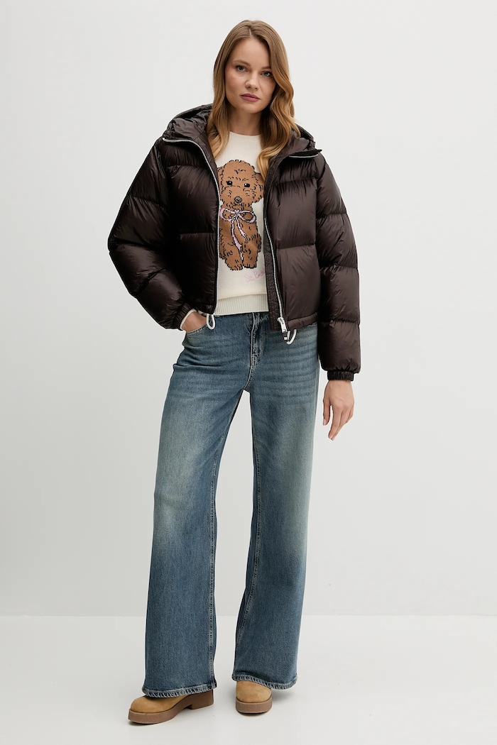 Páperová bunda Tommy Hilfiger WW0WW46541 hnedá AW25
