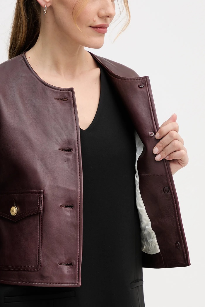 Kožna jakna Tommy Hilfiger WW0WW46861
