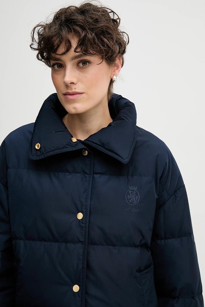 Páperová bunda Tommy Hilfiger tmavomodrá WW0WW47294