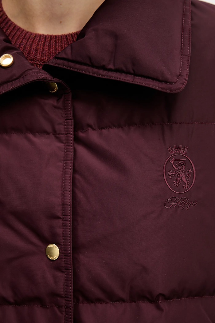 Páperová bunda Tommy Hilfiger WW0WW47294 burgundské