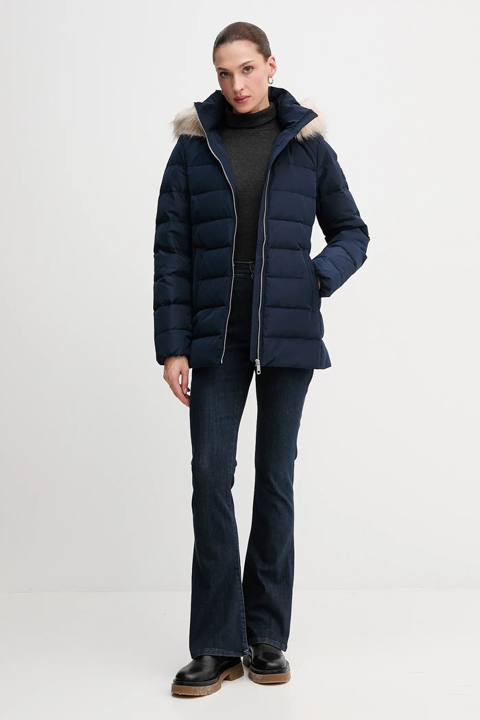 Tommy Hilfiger geacă de puf WW0WW47542 bleumarin AW25