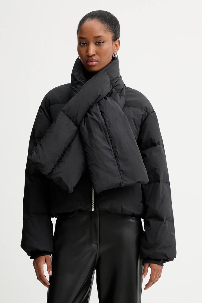 Calvin Klein kurtka puchowa bez kaptura czarny LV044D518G