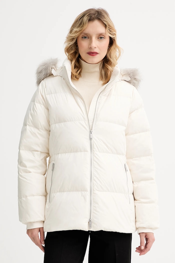 Calvin Klein geacă de puf cu captuseala bej LV044D544G
