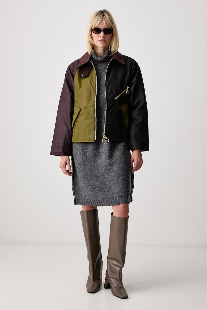 Barbour jachetă scurtă pentru femei din bumbac ARLENE LWX1482 verde AW25