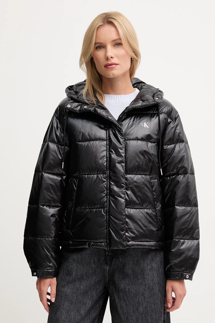 Bunda Calvin Klein Jeans jemné zateplenie čierna LV047D505G