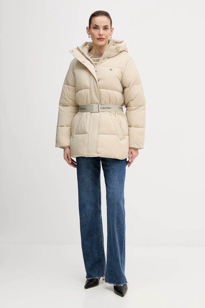 Calvin Klein Jeans geacă LV047D507G bej AW25
