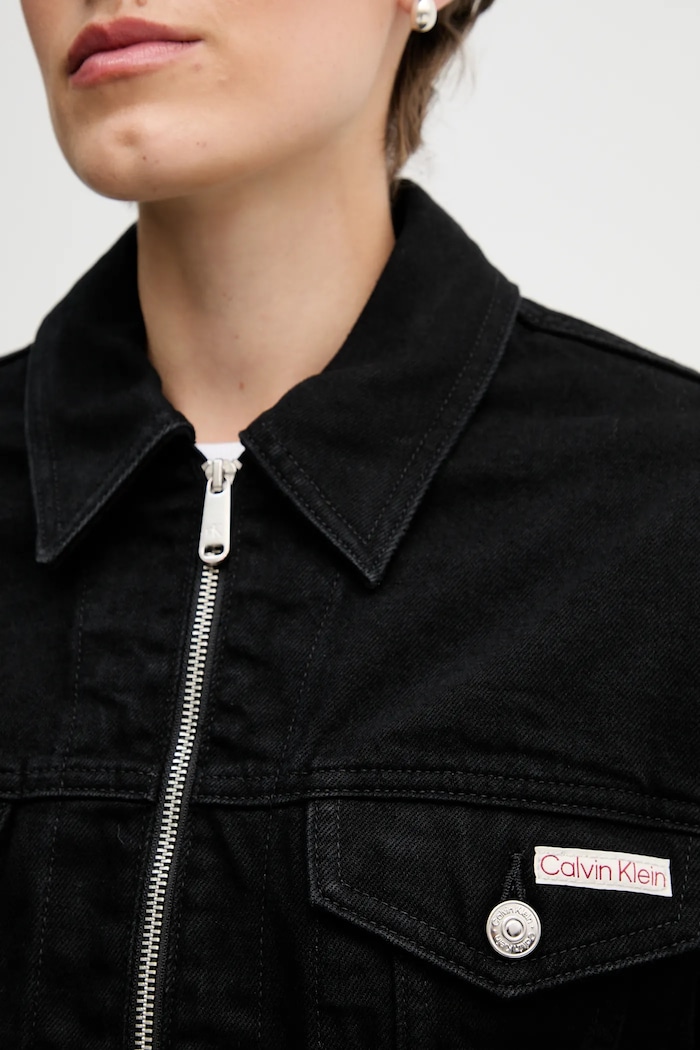 Džínová bunda Calvin Klein Jeans LV047D779G černá